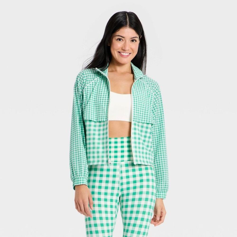 All In Motion - Women's Lightweight Run Windbreaker Jacket - All I Green - Picture 1 of 4